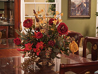 Russet and Gold Garden Rose Arrangement